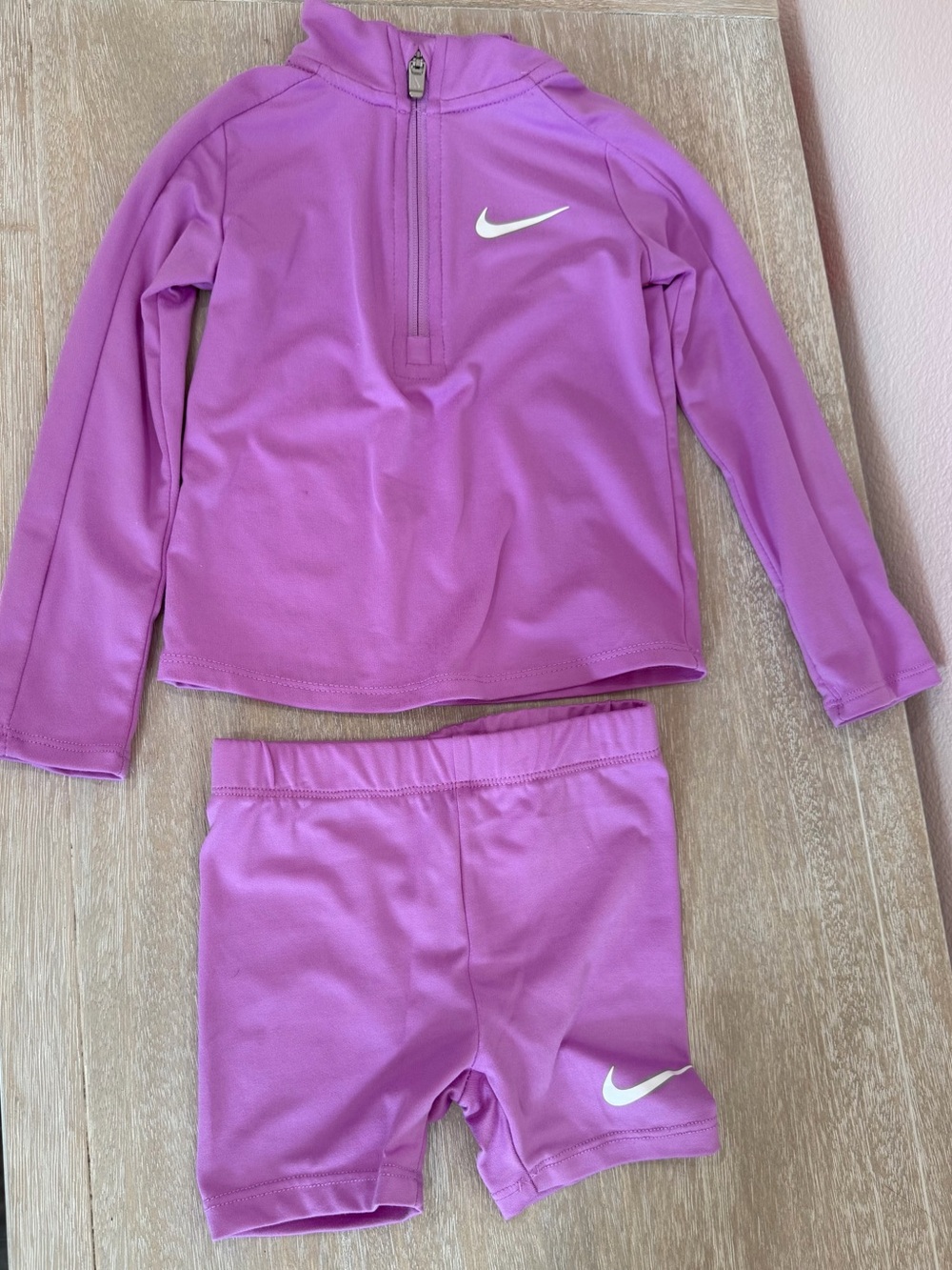 Nike Girls' Athletic Zip Pullover and Bike Shorts Set